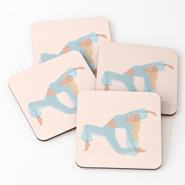 Item preview, Woman in Blue Doing Yoga Pose With Eye Mask designed and sold by zmp-art.