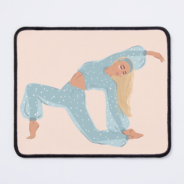 Item preview, Woman in Blue Doing Yoga Pose With Eye Mask designed and sold by zmp-art.