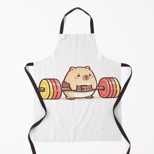 Item preview, Cute Capybara Weightlifting Gym Barbell designed and sold by Digistore1221.