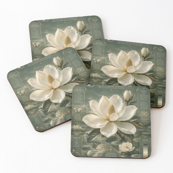 Item preview, MAGNOLIA – Purity, Nobility & Endurance Botanical Poster designed and sold by Watchyyy.