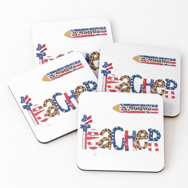 Item preview, All American Teacher Back To School USA Flag Patriotic Women T-Shirt designed and sold by DArtfulStudio.