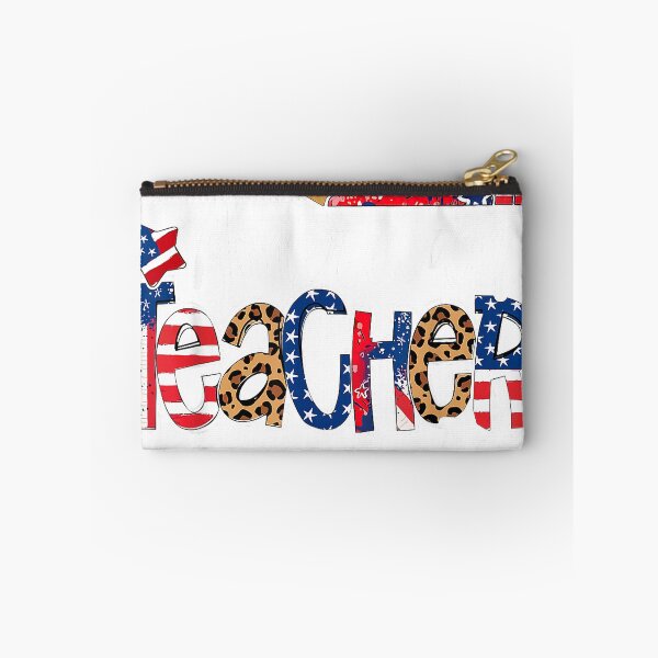 Item preview, All American Teacher Back To School USA Flag Patriotic Women T-Shirt designed and sold by DArtfulStudio.