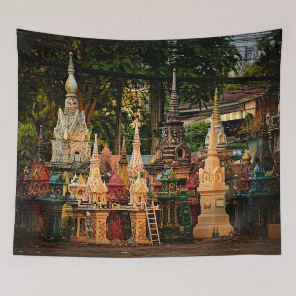 Item preview, Buddhist sanctuary with richly decorated monuments designed and sold by franck380.