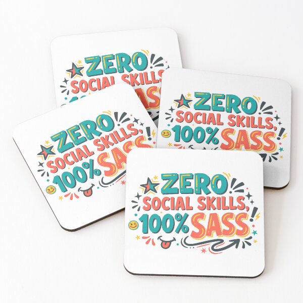 Item preview, Zero Social Skills, 100% Sass! designed and sold by ShirtRemarks.
