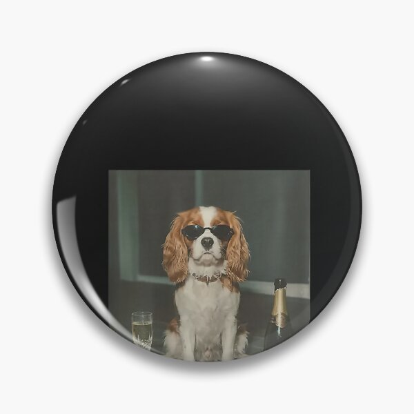 Item preview, Cavalier King Charles Drinking Champagne designed and sold by CriseldaBruning.