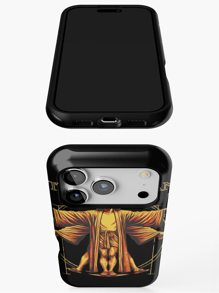 Thumbnail 3 of 4, iPhone Case, Man In Robe Drawing In Circle Art designed and sold by Random-Toon.