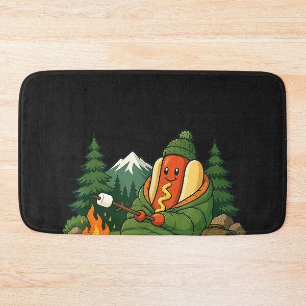 Item preview, Camping Dog Funny Camping Hotdog Cartoon Sausage Camper designed and sold by CriseldaBruning.