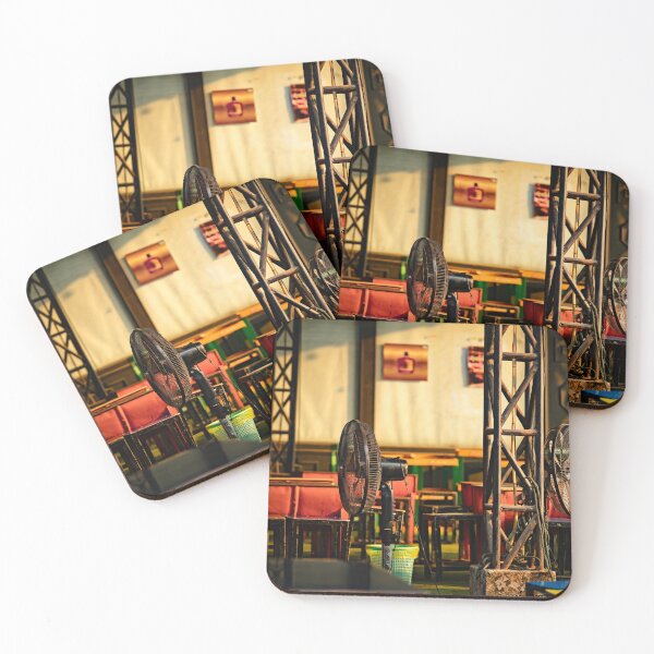 Item preview, Urban decor with tables and fans lined up designed and sold by franck380.