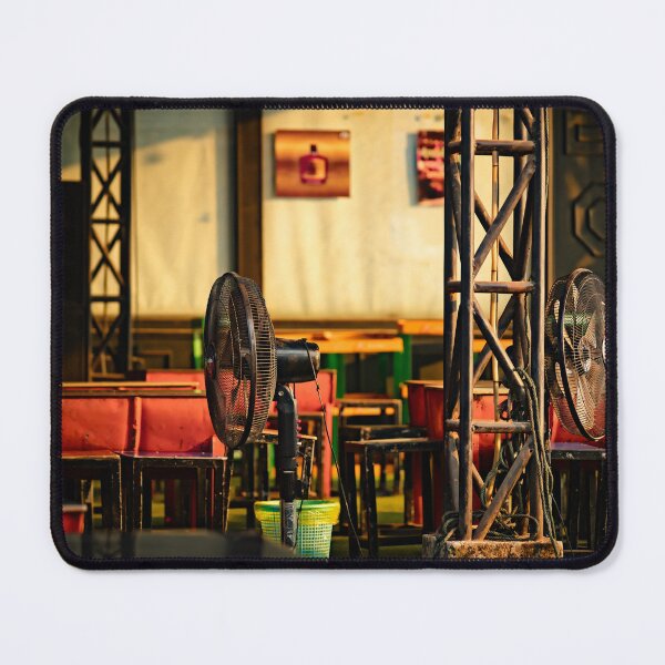 Item preview, Urban decor with tables and fans lined up designed and sold by franck380.