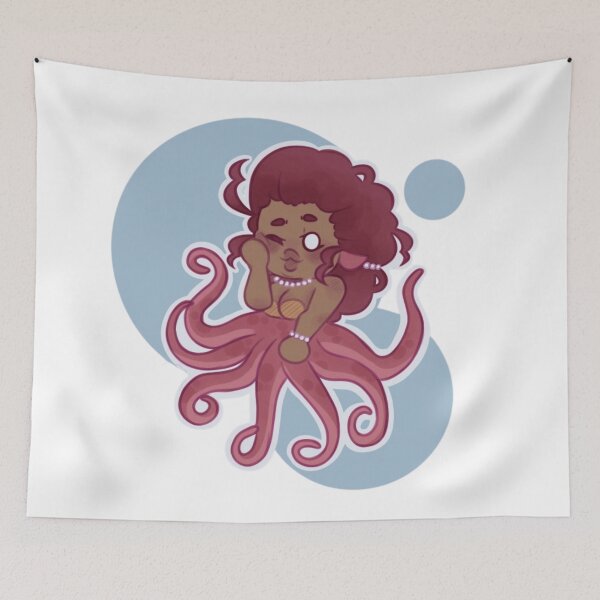 Item preview, Kawaii Octopus Mermaid Cecaelia Siren Sea designed and sold by Hector-Studio.