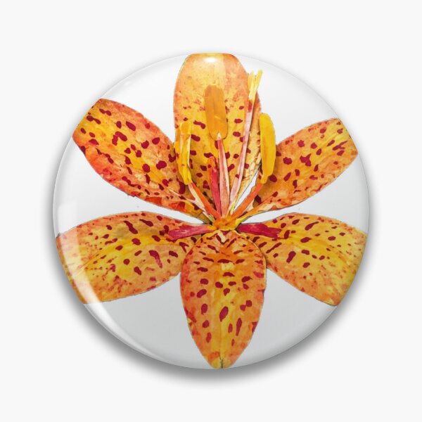 Item preview, Blackberry Lily, Detailed Flower, Papercut Collage Illustration designed and sold by SWSandraWechner.