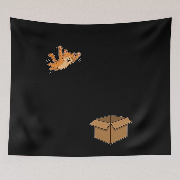 Item preview, Cardboard Box Diving Cat designed and sold by elderberry.