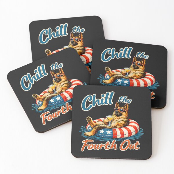 Item preview, Chill The Fourth Out German Shepherd 4th of July designed and sold by CriseldaBruning.