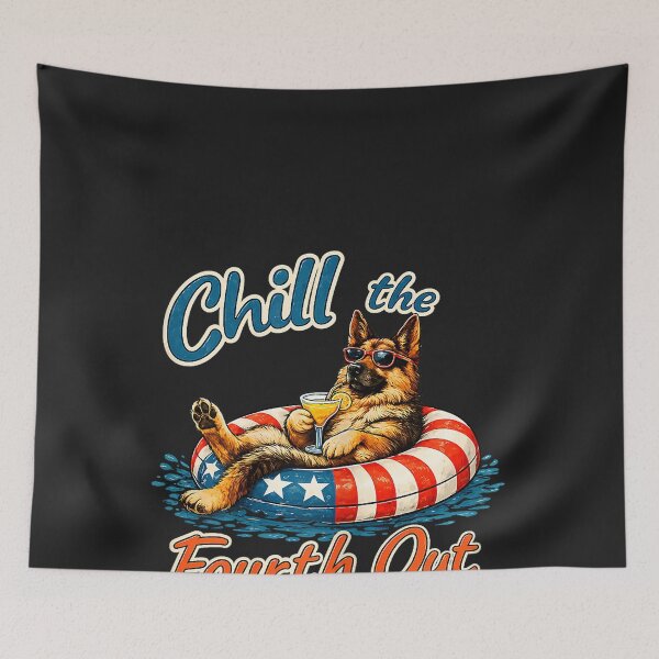 Item preview, Chill The Fourth Out German Shepherd 4th of July designed and sold by CriseldaBruning.