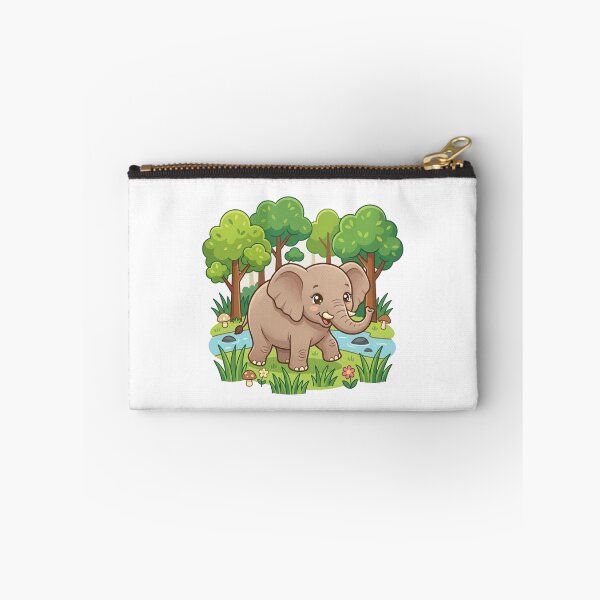 Item preview, Elephant in the Forest Cute Illustration | Kawaii Wild Animal Design designed and sold by morning sun.