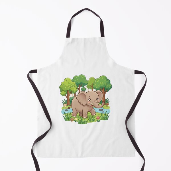 Item preview, Elephant in the Forest Cute Illustration | Kawaii Wild Animal Design designed and sold by morning sun.