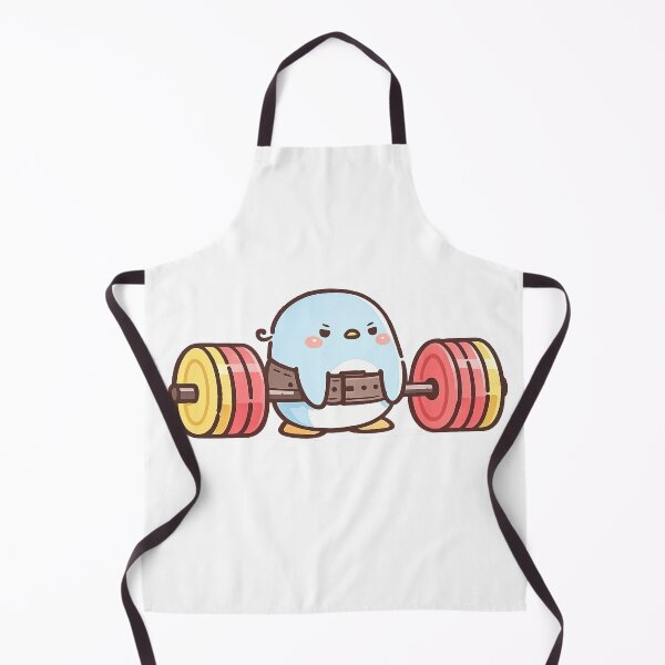 Item preview, Cute Penguin Weightlifting Gym Barbell designed and sold by Digistore1221.