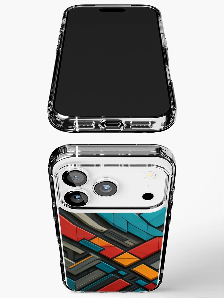Thumbnail 3 of 5, iPhone Case, Abstract Geometric Pattern designed and sold by shutterpillow-.