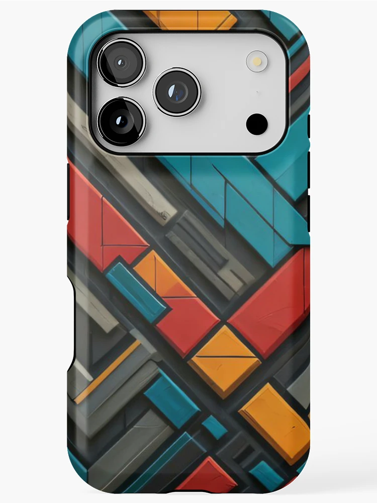 Thumbnail 1 of 4, iPhone Case, Abstract Geometric Pattern designed and sold by shutterpillow-.