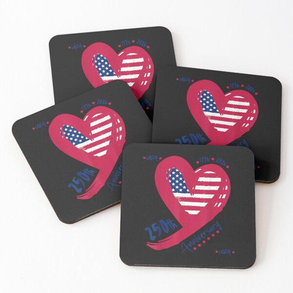 Item preview, 250th Anniversary America Patriotic USA Flag Heart 250 Years designed and sold by FrankIsabel.