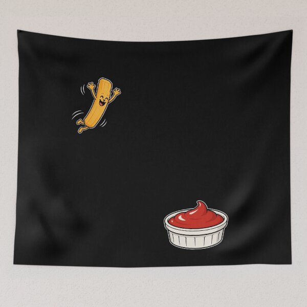 Item preview, Potato Fry Diving Into Ketchup Funny Food designed and sold by elderberry.