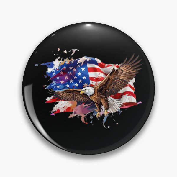 Item preview, Bald Eagle Fly on American Flag designed and sold by Toddtheknight.