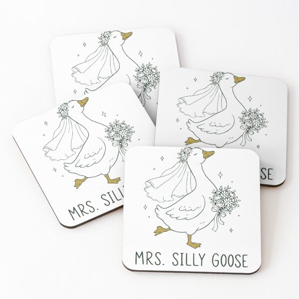 Item preview, Mrs Silly Goose Bride Wedding Funny Animal Illustration designed and sold by haitrieuic96.