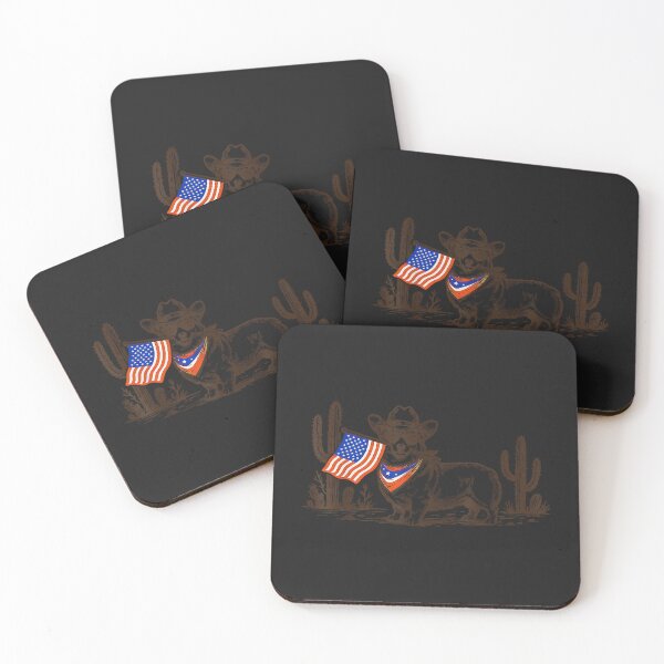 Item preview, Corgi Dog 4th of July Cowboy Western USA American Flag designed and sold by CriseldaBruning.