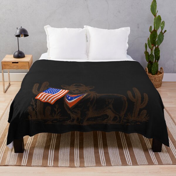 Item preview, Corgi Dog 4th of July Cowboy Western USA American Flag designed and sold by CriseldaBruning.