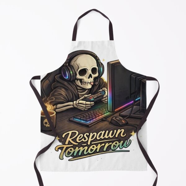 Item preview, Respawn Tomorrow Skeleton Gamer – Funny Sleep Deprived Gaming Quote Graphic designed and sold by Northern Glow Art.