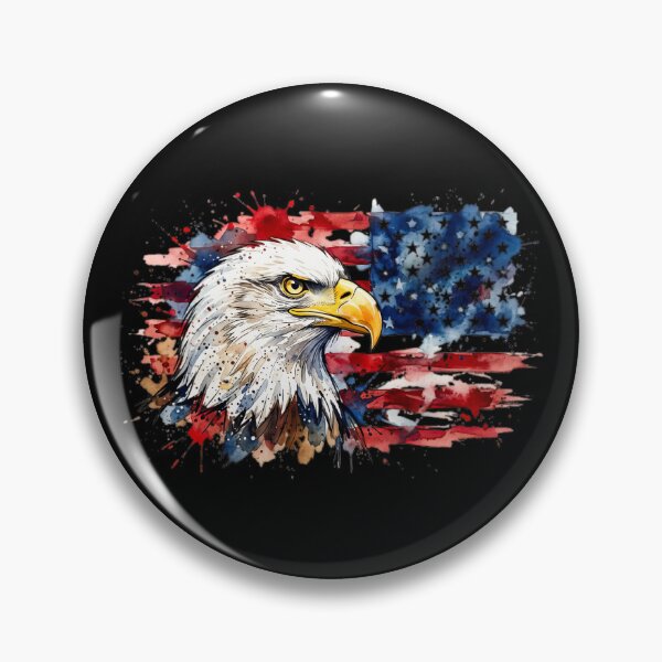 Item preview, Bald Eagle American Flag Watercolor Splash designed and sold by Toddtheknight.