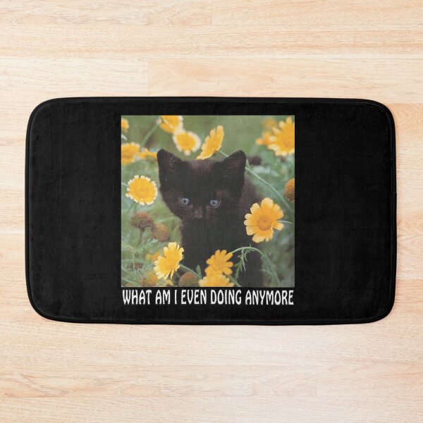 Item preview, Kitten in Flowers Existential Question Visual designed and sold by Random-Toon.