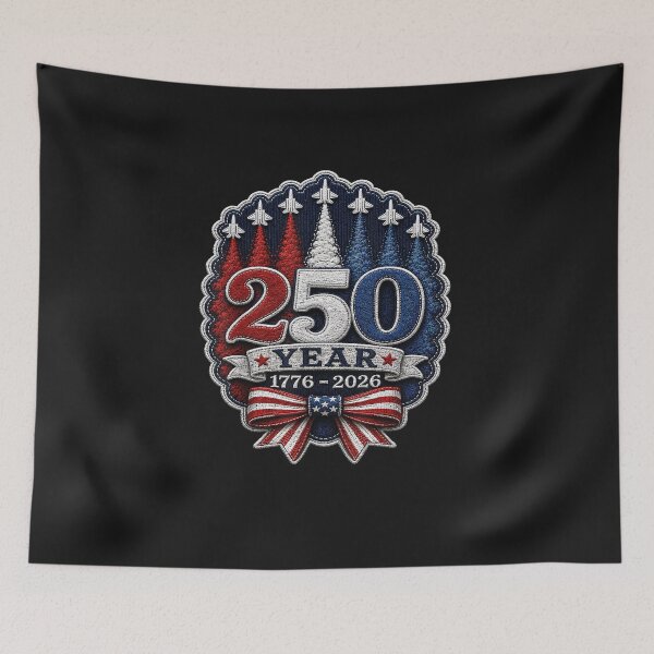 Item preview, 250th Anniversary USA Patriotic 250 Years USA Chenille Patch designed and sold by FrankIsabel.