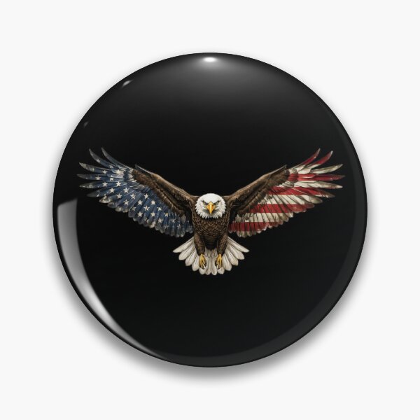 Item preview, Bald Eagle American Flag Wings Spread Frontal Soaring designed and sold by Toddtheknight.
