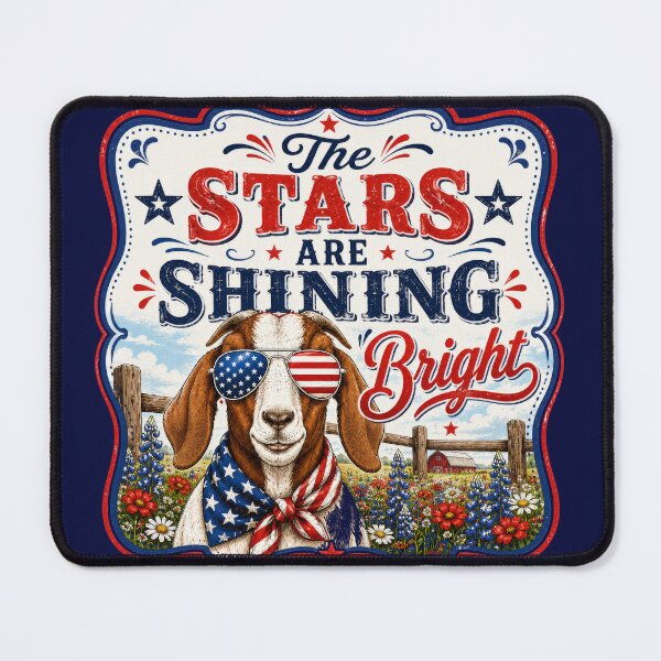 Item preview, The Stars Are Shining Bright | Patriotic Boer Goat Shirt designed and sold by PralinePeacock.