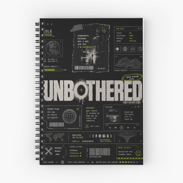 Item preview, Unbothered Dark Motivation Aesthetic Poster | Self Improvement Streetwear Graphic designed and sold by NBT-NOVA.