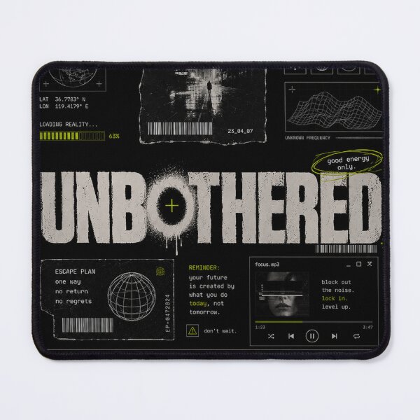 Item preview, Unbothered Dark Motivation Aesthetic Poster | Self Improvement Streetwear Graphic designed and sold by NBT-NOVA.