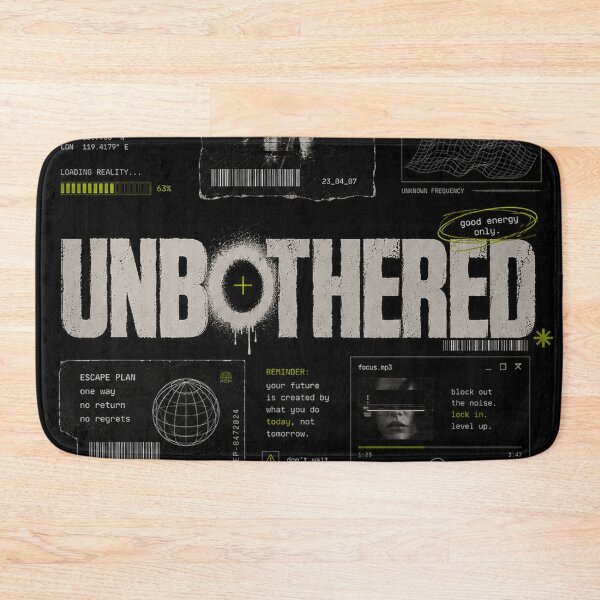 Item preview, Unbothered Dark Motivation Aesthetic Poster | Self Improvement Streetwear Graphic designed and sold by NBT-NOVA.