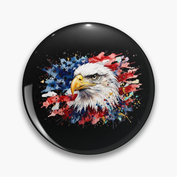 Item preview, Bald Eagle American Flag Colorful Watercolor Explosion designed and sold by Toddtheknight.