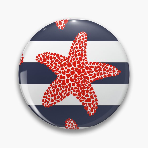 Item preview, Starfish and stripes - red, white and blue nautical pattern designed and sold by Home Cyn Home.