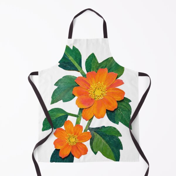 Item preview, Orange Sunflower, Detailed Flower, Papercut Collage Illustration, Elegante Design designed and sold by SWSandraWechner.