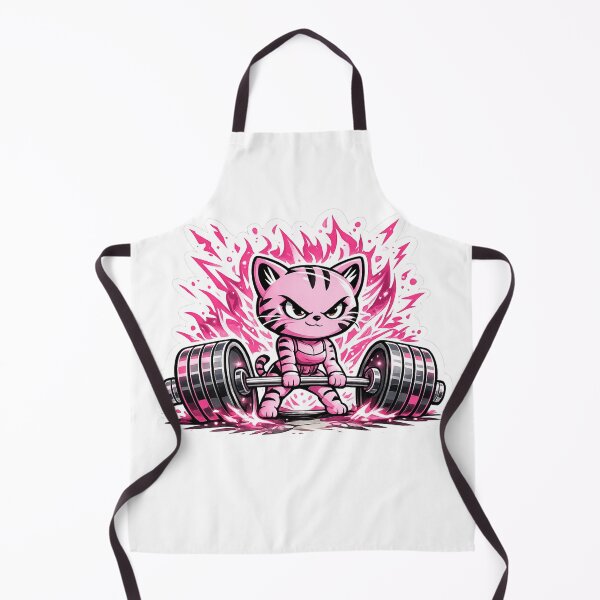 Item preview, Animes Style Fierce Pink Cat Lifting Barbell designed and sold by Digistore1221.