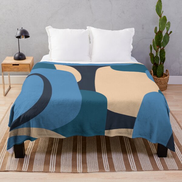 Item preview, Mid Century Modern Retro Abstract Pattern in Blue designed and sold by kierkegaard.