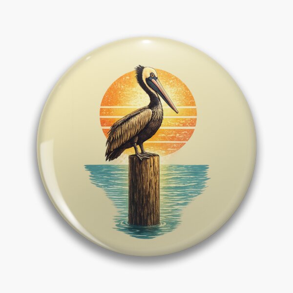 Item preview, Key West Vintage Florida Pelican Sunset designed and sold by piketo.