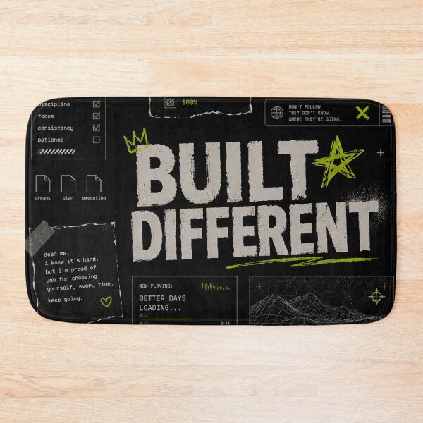 Item preview, Build Different – Dark Motivation Streetwear Graphic Tee designed and sold by NBT-NOVA.