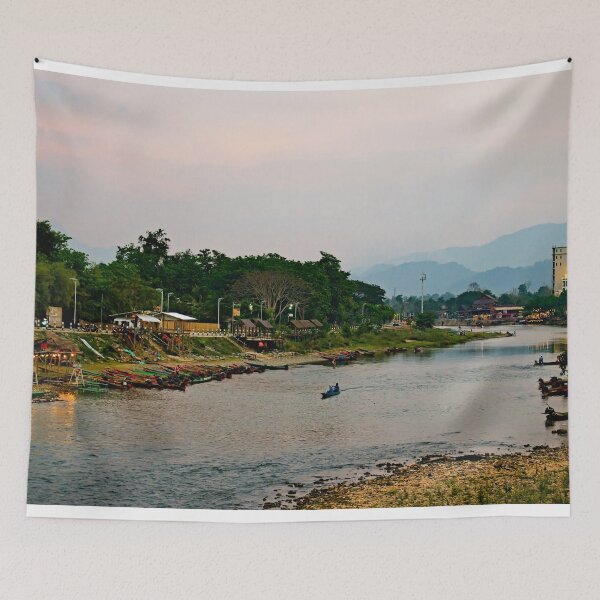 Item preview, A calm atmosphere on the banks of Vang Vieng designed and sold by franck380.