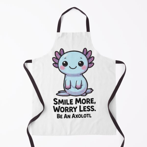 Item preview, Smile More Worry Less Be An Axolotl Positive Gift designed and sold by Arties4Bread⭐⭐⭐⭐⭐.