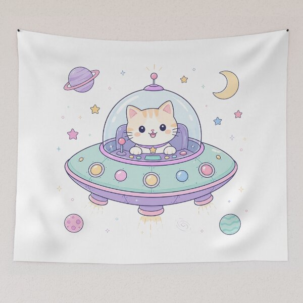 Item preview, Cat in a Space Craft designed and sold by nikkolaus.