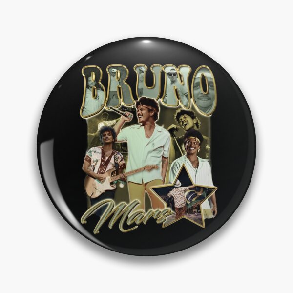 Item preview, Bruno Mars Vintage Gold Lettering Collage designed and sold by Moonpaw-Whimsy.