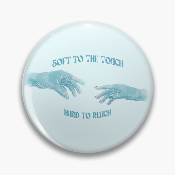 Item preview, Soft to the Touch Hard to Reach — Blue Watercolor Hands Quote | Aesthetic Art Print, Indie Gift designed and sold by ArtofDari.